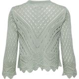 JDY - Vest - V-Hals - 3/4 Mouwen - Cropped - Schelp Detail - Knit Fit