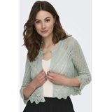 JDY - Vest - V-Hals - 3/4 Mouwen - Cropped - Schelp Detail - Knit Fit