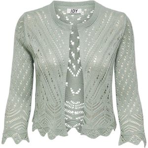 JDY - Vest - V-Hals - 3/4 Mouwen - Cropped - Schelp Detail - Knit Fit