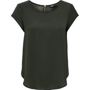 Blouse - Effen - Chiffon - Losse Pasvorm - Kwartmouw