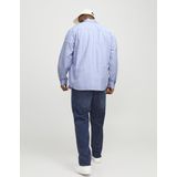 Jack & Jones - JJEOXFORD - Effen Overhemd - Blauw - Lange Mouw - Grote Maten