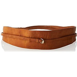 Pieces Pcvibs New Leather Tie Waist Belt Noos damesriem leer, Cognac.