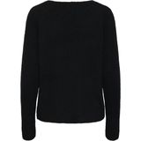 Pieces - Ellen - Pullover - V-hals - Zwart - Gerecycled Polyester