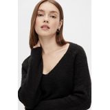 Pieces - Ellen - Pullover - V-hals - Zwart - Gerecycled Polyester