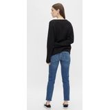 Pieces - Ellen - Pullover - V-hals - Zwart - Gerecycled Polyester