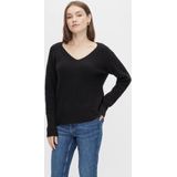 Pieces - Ellen - Pullover - V-hals - Zwart - Gerecycled Polyester