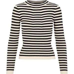 PIECES - PCCRISTA - Damestrui - Zwart/Stripes - Gebreid