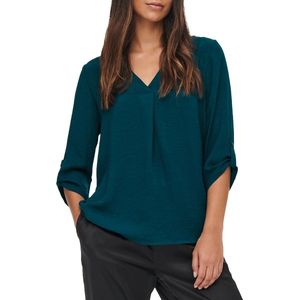JDY - Divya 1 Top - V-Hals - 3/4 Mouwen - Loose Fit - Geweven Stof