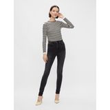 Pieces PCHIGHFIVE FLEX DG283 SKN NOOS Dark Grey Denim Dames Jeans