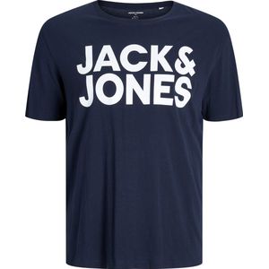 Jack & Jones - JJECORP - T-shirt - Marineblauw - 100% Katoen