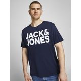 JACK & JONES PLUS SIZE T-shirt JJECORP Plus Size met Logo Navy Blazer