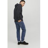 Heren - Hoodie - Zwart - Katoen/Polyester - Logo op Borst