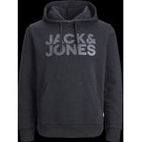 Heren - Hoodie - Zwart - Katoen/Polyester - Logo op Borst