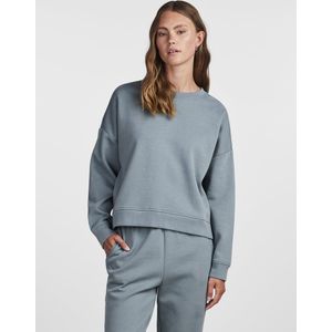 Pieces Dames Sweater - Blauw - Loungewear Top - Dames trui zonder print