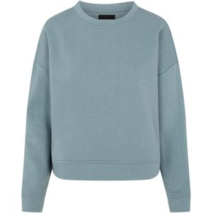 Pieces Dames Sweater - Blauw - Loungewear Top - Dames trui zonder print
