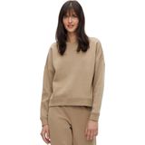 Pieces Dames Sweater - Beige - Loungewear Top - Dames trui zonder print
