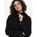 ONLY - Parka - Zwart - Imitatiebont - Lange Mouwen