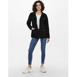 ONLY - Parka - Zwart - Imitatiebont - Lange Mouwen