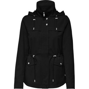 ONLY - Parka - Zwart - Imitatiebont - Lange Mouwen