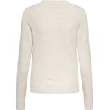 VERO MODA Trui V-hals Lange mouw Gebreide Sweater VMCREWLEFILE, Colour:Beige, Size:XS