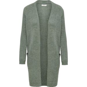 Cardigan - Granite Green Melange - Grofbreisel - Lange Mouwen