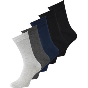 Jack & Jones - JACBASIC BAMBOO SOCK 5 PACK - Multi Black - Katoenmix