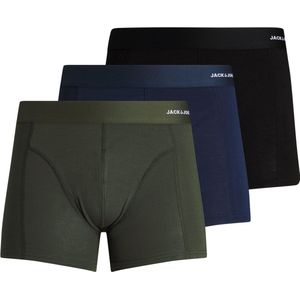 JACK & JONES Jacbasic Bamboo Trunks - Boxershorts - Groen, Blauw, Grijs, Zwart - 3-Pack