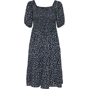 Onlstar - Korte Jurk - Midi-lengte - O-hals - Gesmokt Detail - Regular Fit