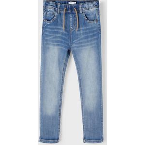 Jogger-Fit Jeans - Blauw - Katoen - Slim Fit - Verstelbare Taille