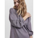 Vero Moda - VMNANCY LS FUNNELNECK DRESS GA NOOS - Gebreide Jurk - Medium Grey Melange