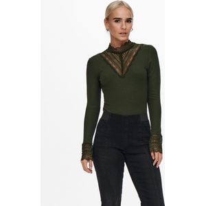 Only T shirt Onltilde High Neck Lace Top Jrs 15207788 Rosin Dames