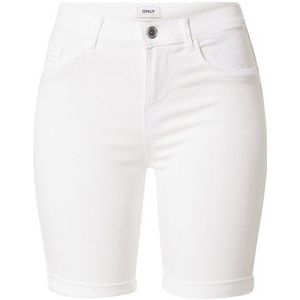 Onlrain - Bodycon Fit Denim Shorts - Blauw - Knoopsluiting - Omvouwbare Zomen