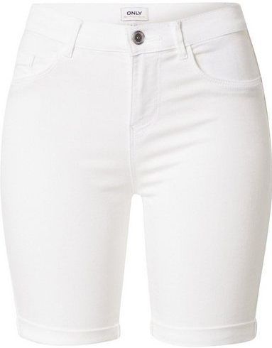 Onlrain - Bodycon Fit Denim Shorts - Blauw - Knoopsluiting - Omvouwbare Zomen