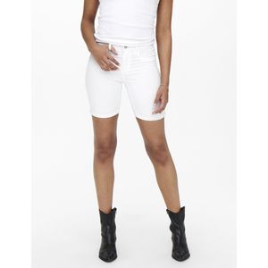 Only Broek Onlrain Life Mid Long Shorts Noos 15176847 White Dames