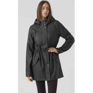 Vero Moda - Malou 10257216 - Gecoate Jas - Zwart - 100% Polyester