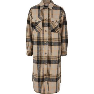 PIECES - PCFINOLA LONG OVERSHIRT - Dames Jas - Kleur - Materiaal