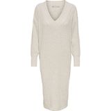 ONLY Dames Onlnew Tessa L/S midi V-hals KNT lange jurk, Pumice Stone, 36 EU/M