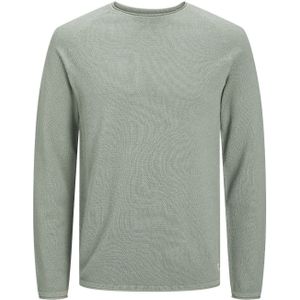 JACK & JONES - Hill Knit Crew Neck - Pullover - Grijs - Katoen