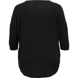 ONLY CARMAKOMA - Blousetop - Zwart - Jersey - O-hals - Loose Fit