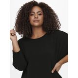 ONLY CARMAKOMA - Blousetop - Zwart - Jersey - O-hals - Loose Fit