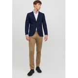 Blazer - Dark Navy - Slim Fit - Reverskraag - Lange Mouwen