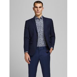 Blazer - Dark Navy - Slim Fit - Reverskraag - Lange Mouwen