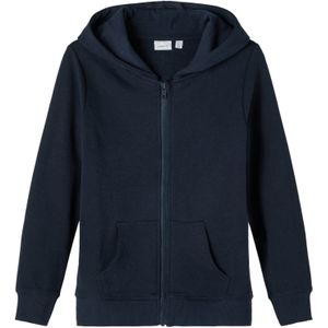 Name It - NKMNESWEAT CARD W HOOD UNB NOOS - Capuchonsweatvest - Dark sapphire