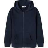 Name It - NKMNESWEAT CARD W HOOD UNB NOOS - Capuchonsweatvest - Dark sapphire