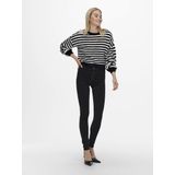 Only - Zwarte Gestreepte Trui - Longsleeve - 30% Acryl - 70% Nylon