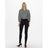 Only - Zwarte Gestreepte Trui - Longsleeve - 30% Acryl - 70% Nylon