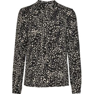 ONLY Blousejurk dames ONLNEW MALLORY L/S BLOUSE AOP WVN NOOS , Whitecap Gray/Aop: petra Graphic , 36