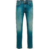 Selected Homme Heren Jeans Broeken SLH175-SLIM LEON 6290 slim Fit Blauw Volwassenen