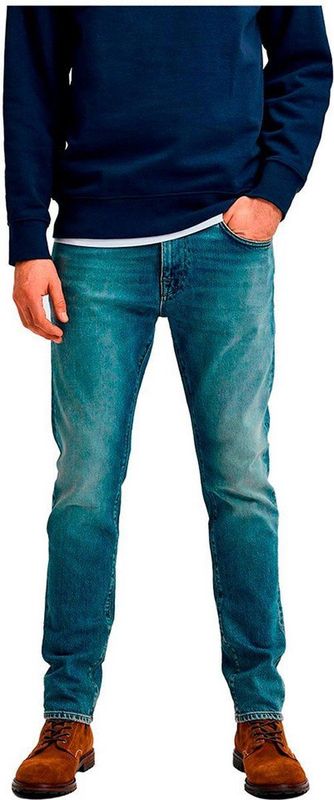 Selected Homme Heren Jeans Broeken SLH175-SLIM LEON 6290 slim Fit Blauw Volwassenen
