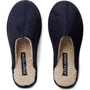 Jack & Jones Heren Instappers Dudely Microfiber Pantoffel Blauw